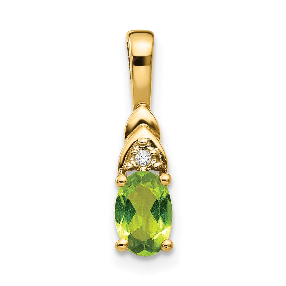 Oval Gemstone & Diamond Pendants