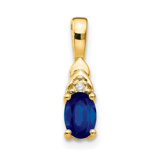 Oval Gemstone & Diamond Pendants