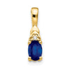 Oval Gemstone & Diamond Pendants