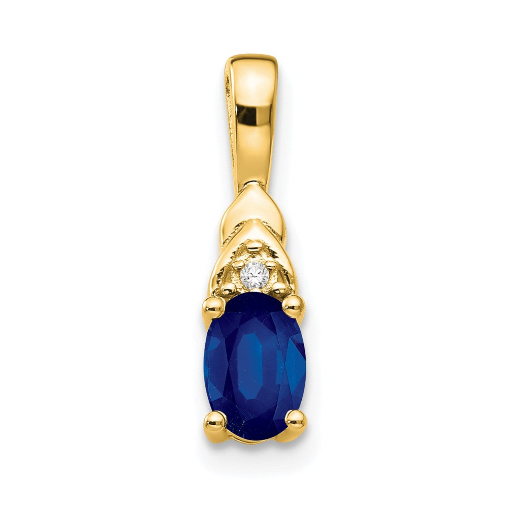 Oval Gemstone & Diamond Pendants