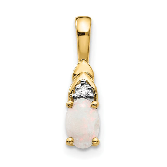 Oval Gemstone & Diamond Pendants