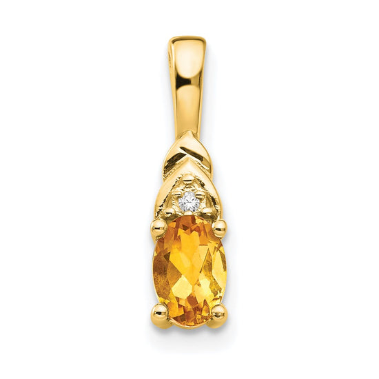 Oval Gemstone & Diamond Pendants