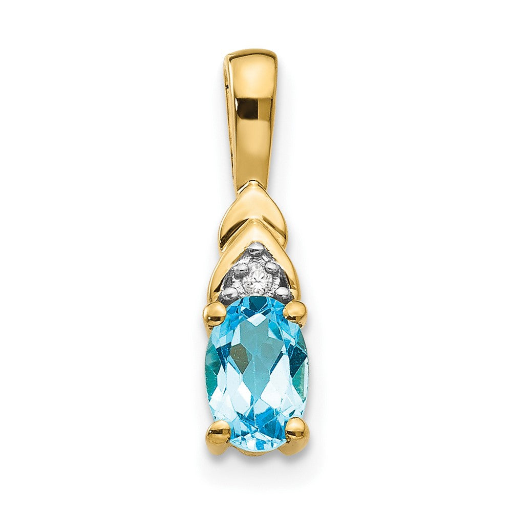 Oval Gemstone & Diamond Pendants