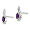 Oval Gemstone and Diamond Post Earrings