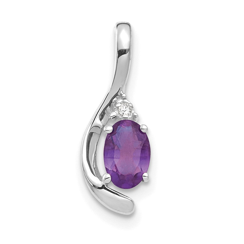 Oval Gemstone & Diamond Pendants