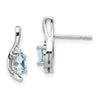 Oval Gemstone and Diamond Post Earrings
