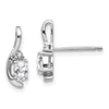 Oval Gemstone and Diamond Post Earrings