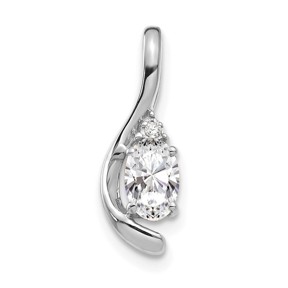 Oval Gemstone & Diamond Pendants