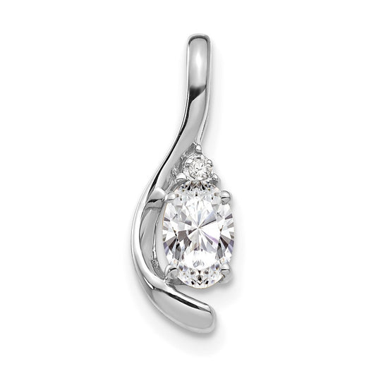 Oval Gemstone & Diamond Pendants