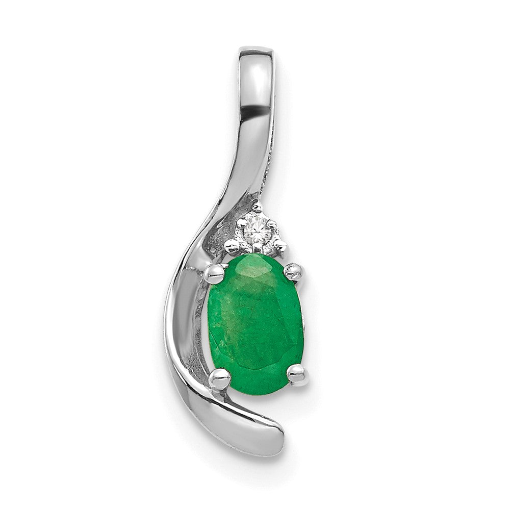 Oval Gemstone & Diamond Pendants