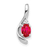 Oval Gemstone & Diamond Pendants