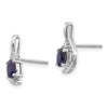 Oval Gemstone and Diamond Post Earrings