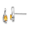 Oval Gemstone and Diamond Post Earrings
