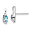 Oval Gemstone and Diamond Post Earrings