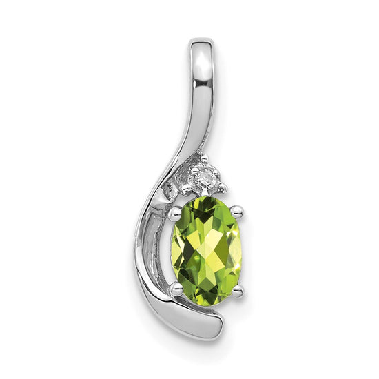 Oval Gemstone & Diamond Pendants
