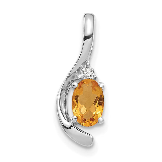 Oval Gemstone & Diamond Pendants
