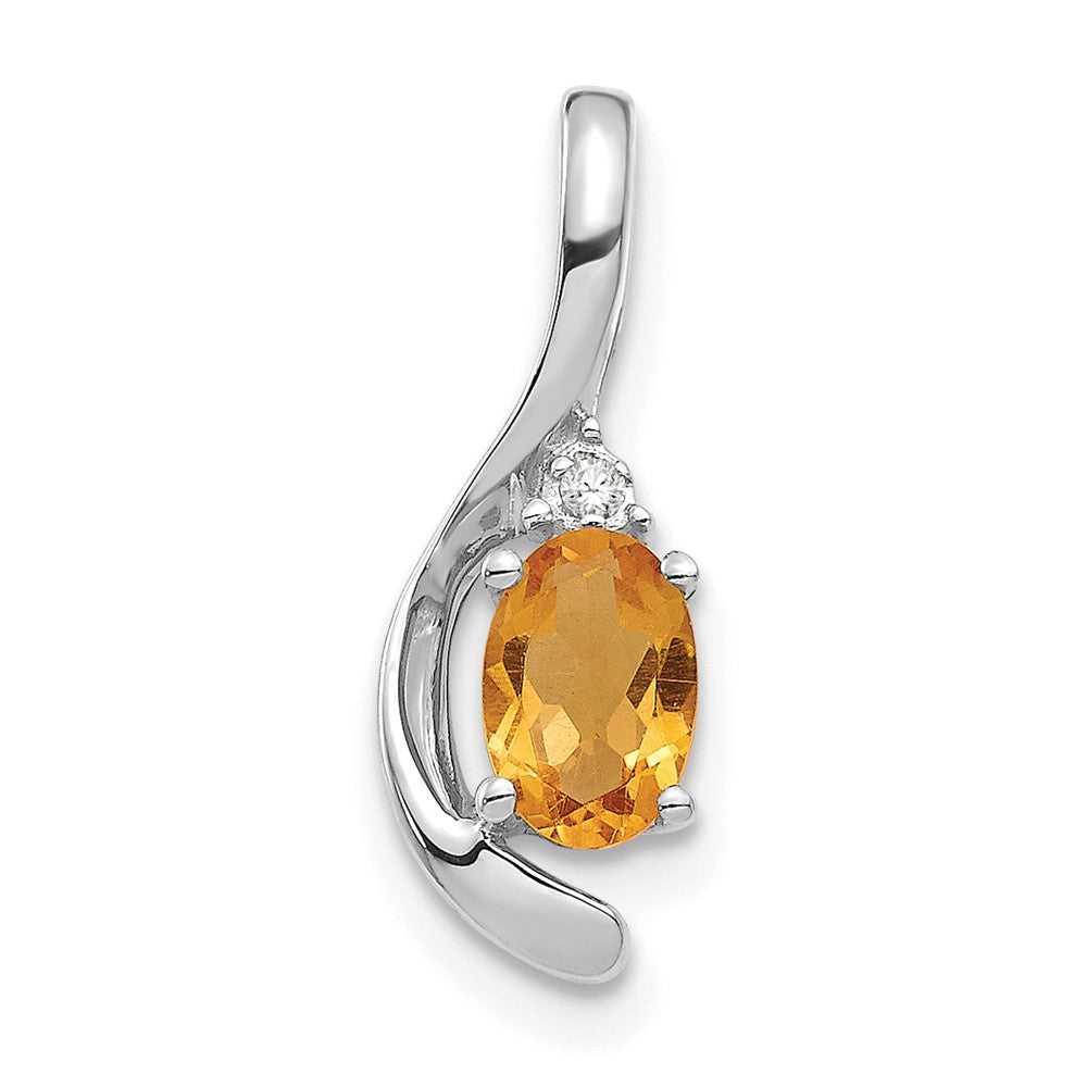Oval Gemstone & Diamond Pendants
