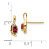 Oval Gemstone and Diamond Post Earrings