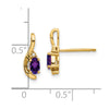 Oval Gemstone and Diamond Post Earrings