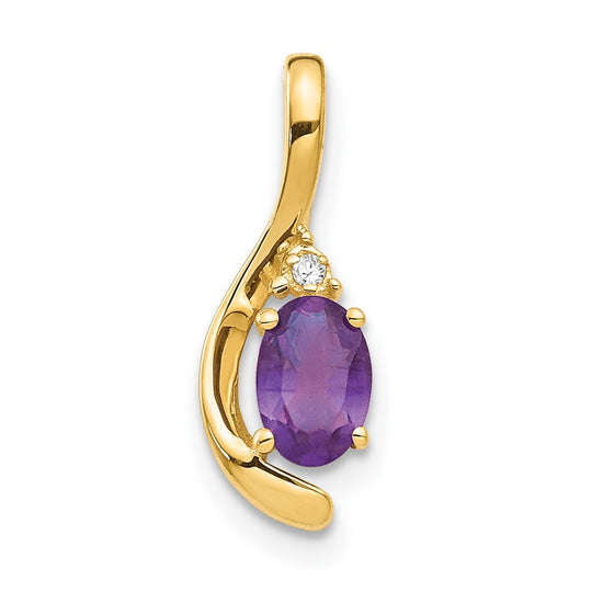 Oval Gemstone & Diamond Pendants