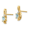 Oval Gemstone and Diamond Post Earrings