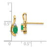 Oval Gemstone and Diamond Post Earrings