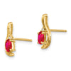 Oval Gemstone and Diamond Post Earrings