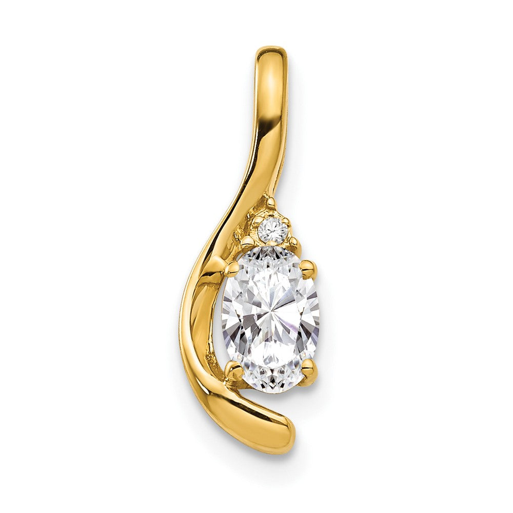 Oval Gemstone & Diamond Pendants
