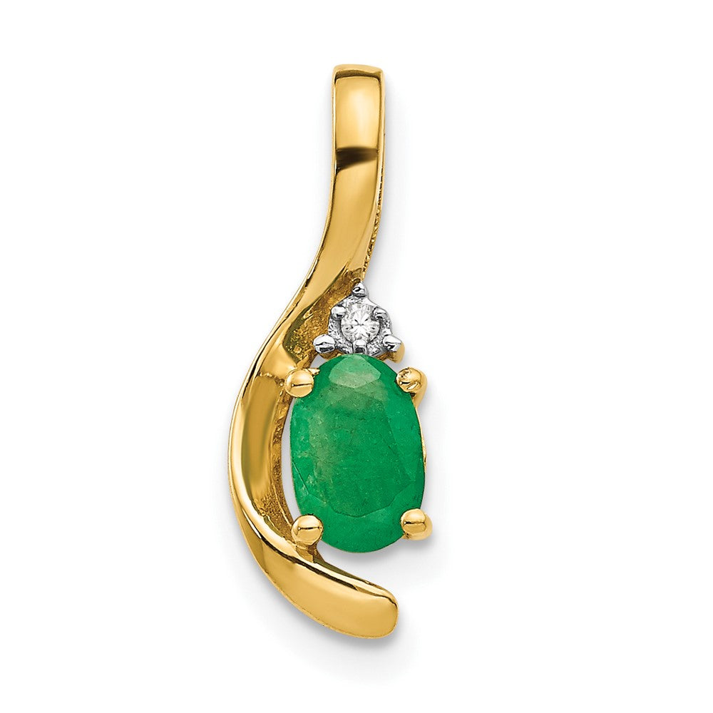 Oval Gemstone & Diamond Pendants