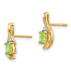 Oval Gemstone and Diamond Post Earrings