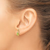 Oval Gemstone and Diamond Post Earrings