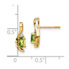 Oval Gemstone and Diamond Post Earrings