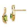 Oval Gemstone and Diamond Post Earrings