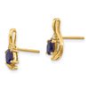 Oval Gemstone and Diamond Post Earrings