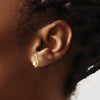 Oval Gemstone and Diamond Post Earrings