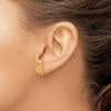 Oval Gemstone and Diamond Post Earrings