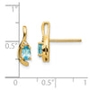 Oval Gemstone and Diamond Post Earrings