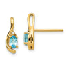 Oval Gemstone and Diamond Post Earrings