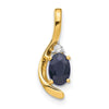 Oval Gemstone & Diamond Pendants