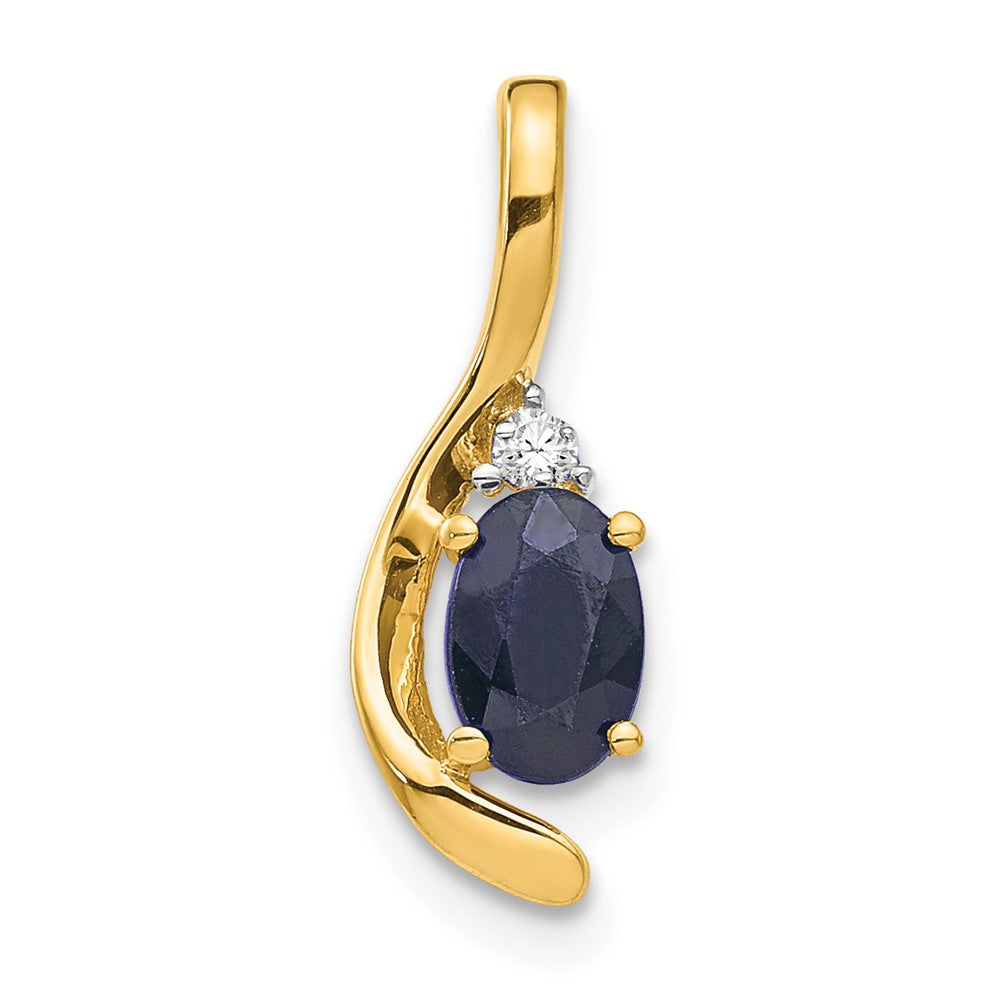 Oval Gemstone & Diamond Pendants