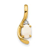 Oval Gemstone & Diamond Pendants
