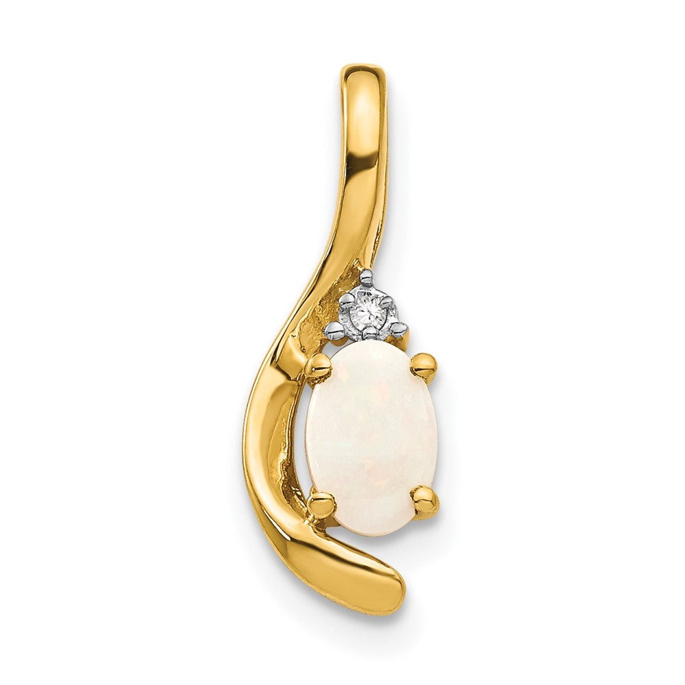 Oval Gemstone & Diamond Pendants