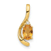 Oval Gemstone & Diamond Pendants