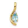 Oval Gemstone & Diamond Pendants