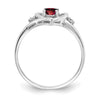 Gemstone and Diamond Heart Ring