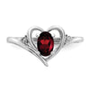 Gemstone and Diamond Heart Ring