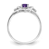 Gemstone and Diamond Heart Ring