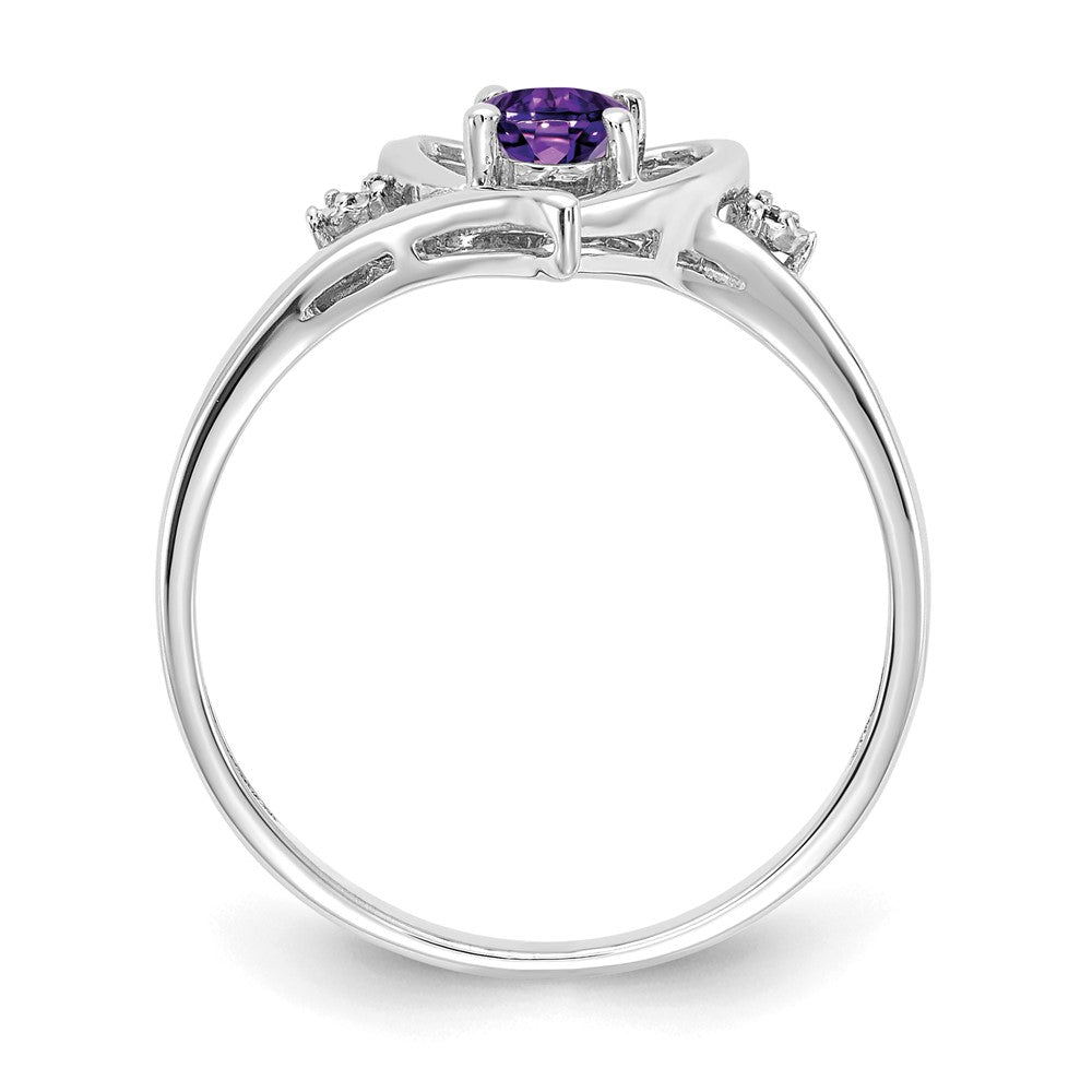 Gemstone and Diamond Heart Ring