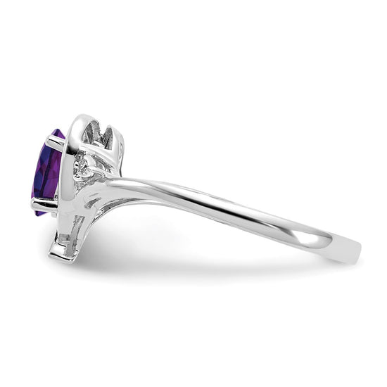 Gemstone and Diamond Heart Ring