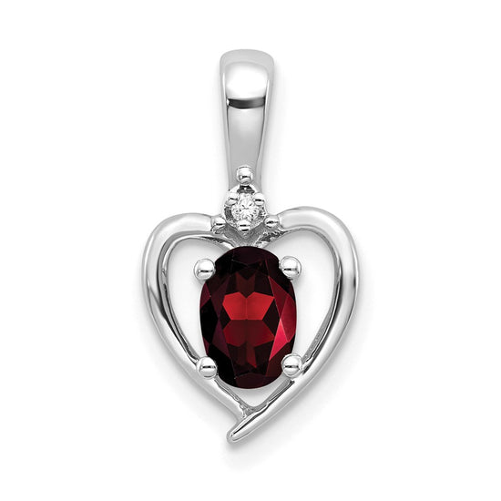 Gemstone & Diamond Heart Pendants